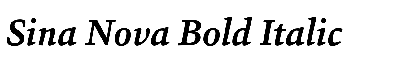 Sina Nova Bold Italic